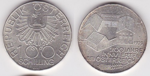100 schilling silber münze - schilling,